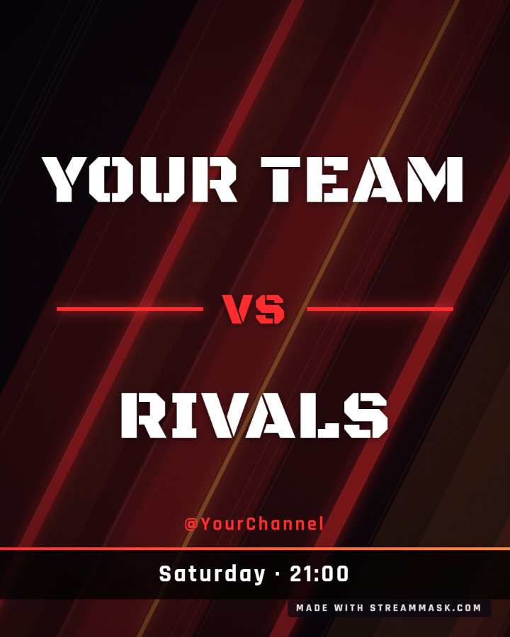 Esports event flyer, versus layout