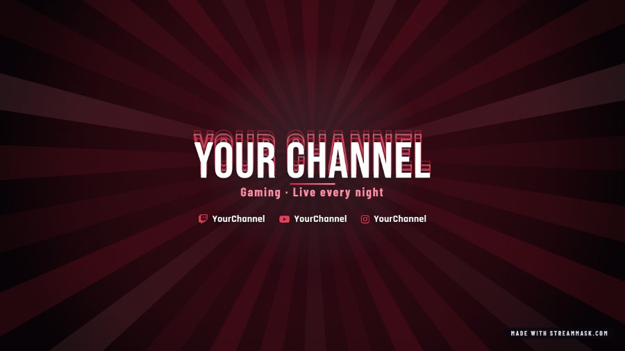 YouTube banner, Atlantis Crimson look